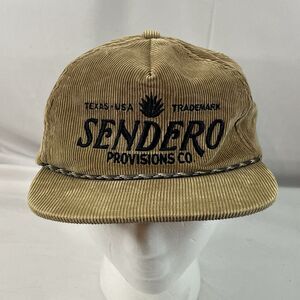 Sendero Provisions Co. Hat Texas tan corduroy strap back cap trucker